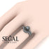1ct A lady's Rose Bridal Set Diamond Ring - Elena no. 3